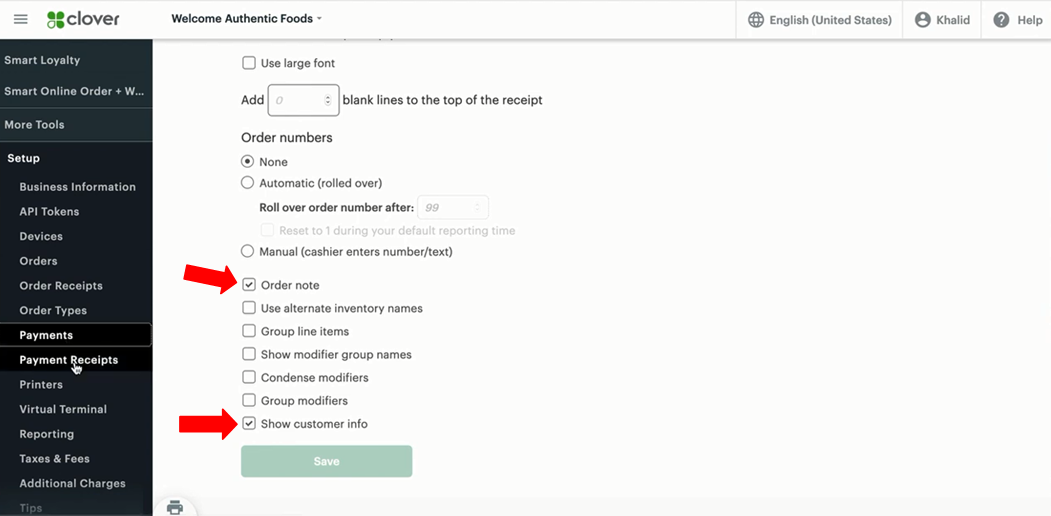 Quick Set Up Smart Online Order for Clover
